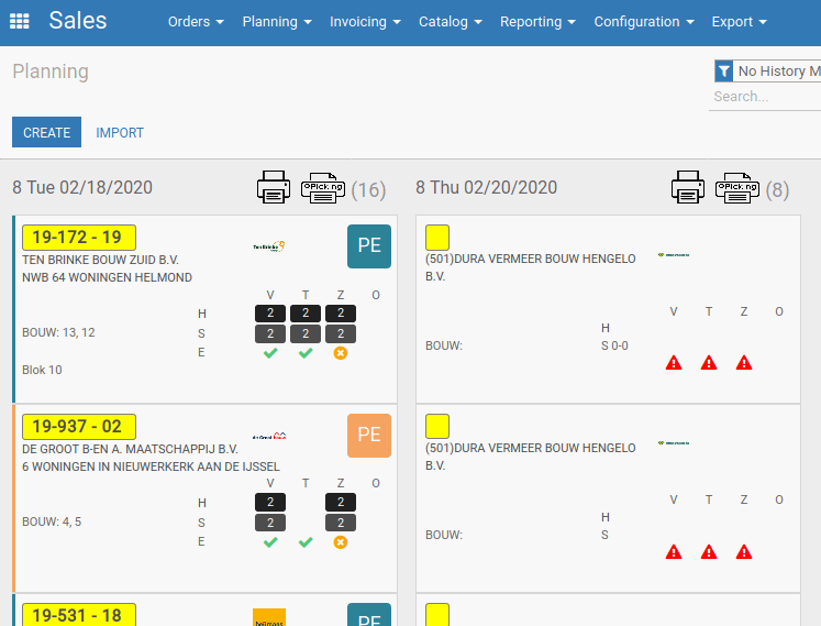 Users can also see the details from the planning dashboard.