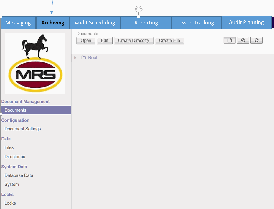 Change the name “Document” to “Archiving” from the top menu. This section only requires the name to be changed.