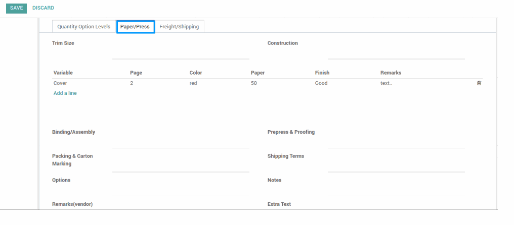 Users can set the trim size, page, color, prepress and proofing, etc.