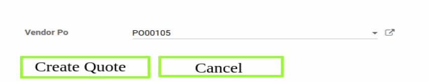 You can select Vendor PO and press create a quote button then after creating a sales quotation. All required data automatically comes in the sales quotation module which is available in Vendor PO.