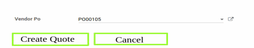 You can select Vendor PO and press create a quote button then after creating a sales quotation.  All required data automatically comes in the sales quotation module which is available in Vendor PO.