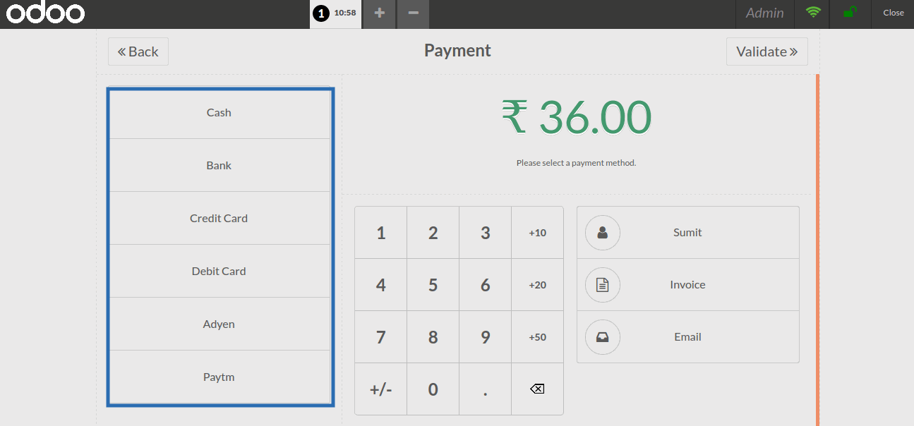 Payment methods Users can use different payment methods such as Card payment, UPI payment, etc.