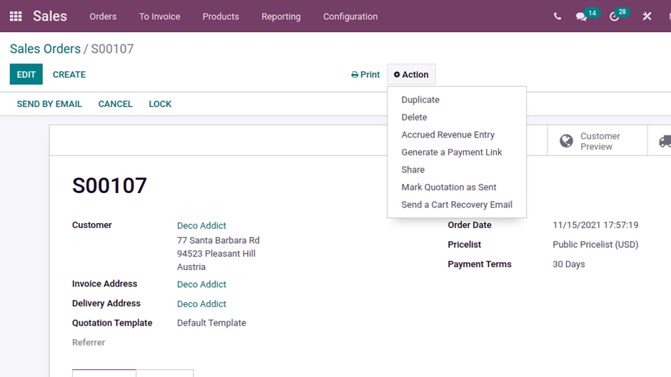 Sales  Accrual Revenue Entry: new feature for maintaining revenue entry.