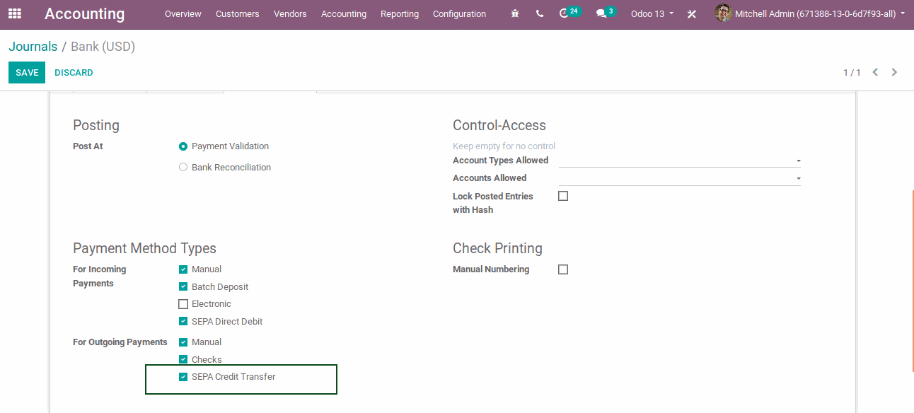 Accounting ➤ Journal ➤ Bank Journal