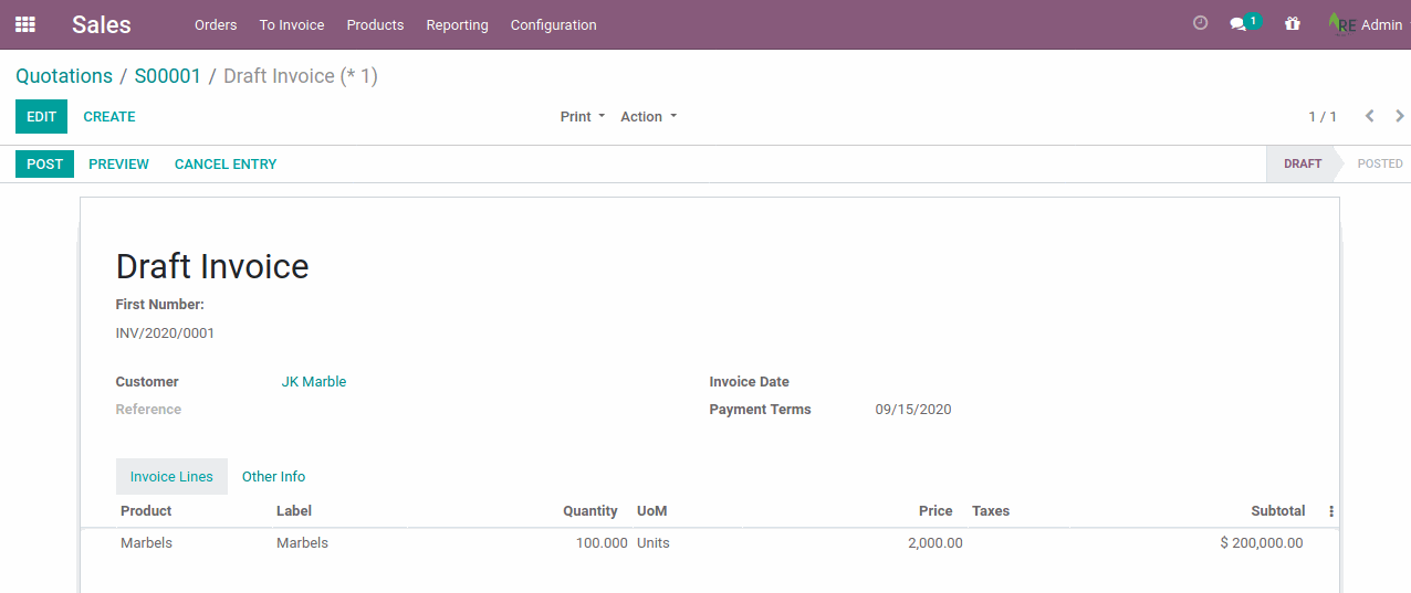 Sales Invoice