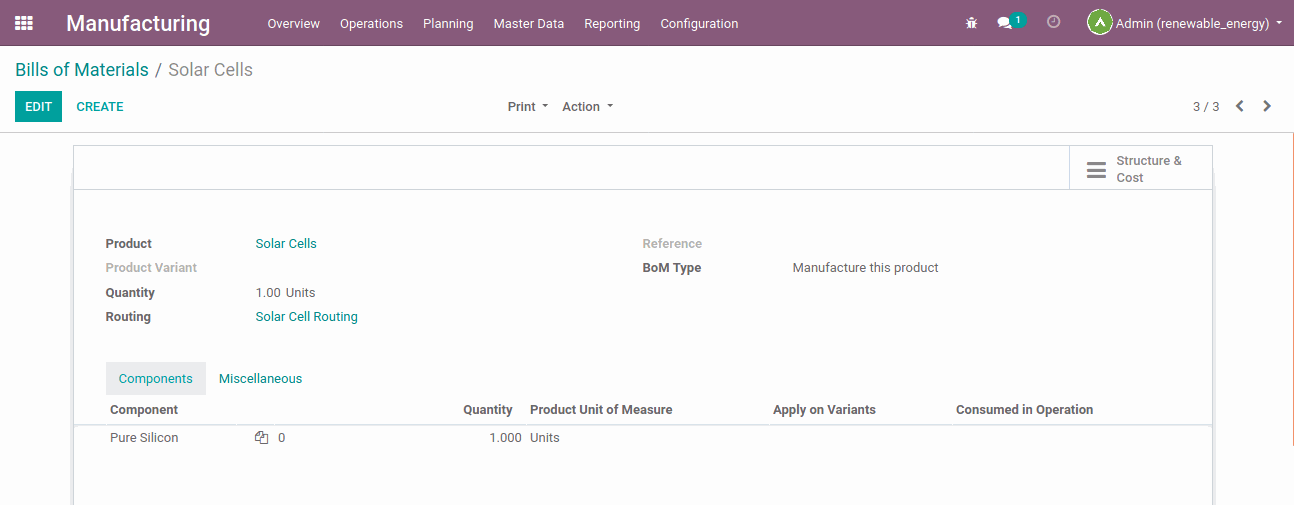 Bill of Materials